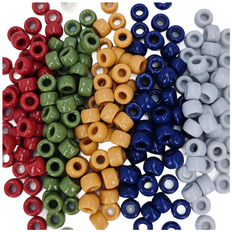 6x9mm Pony Beads Bulk for Bracelet Making Kandi Jewelry Hair Braids Crafts, Pack of 1000
