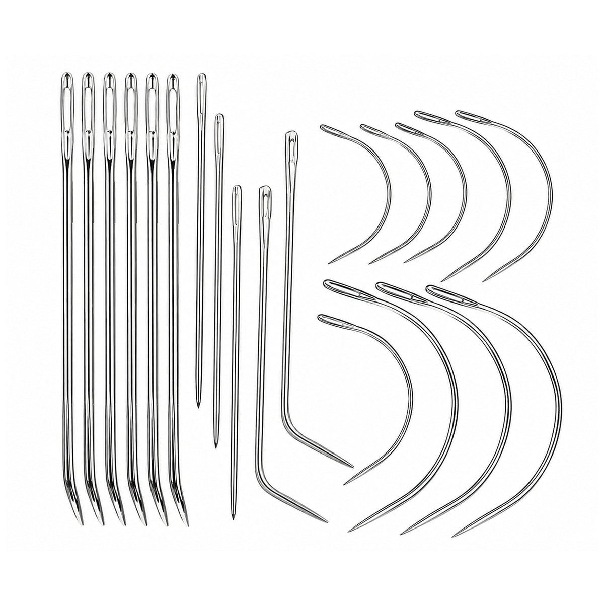 Heavy Duty Hand Sewing Needles Kit for Leather, Upholstery, Carpet, Canvas, and Home Repair Crafts