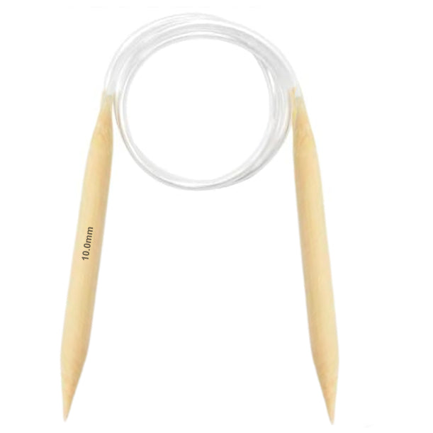 Carbonized Bamboo Circular Knitting Needles with Clear Cables – 47 Inches for Smooth Knitting