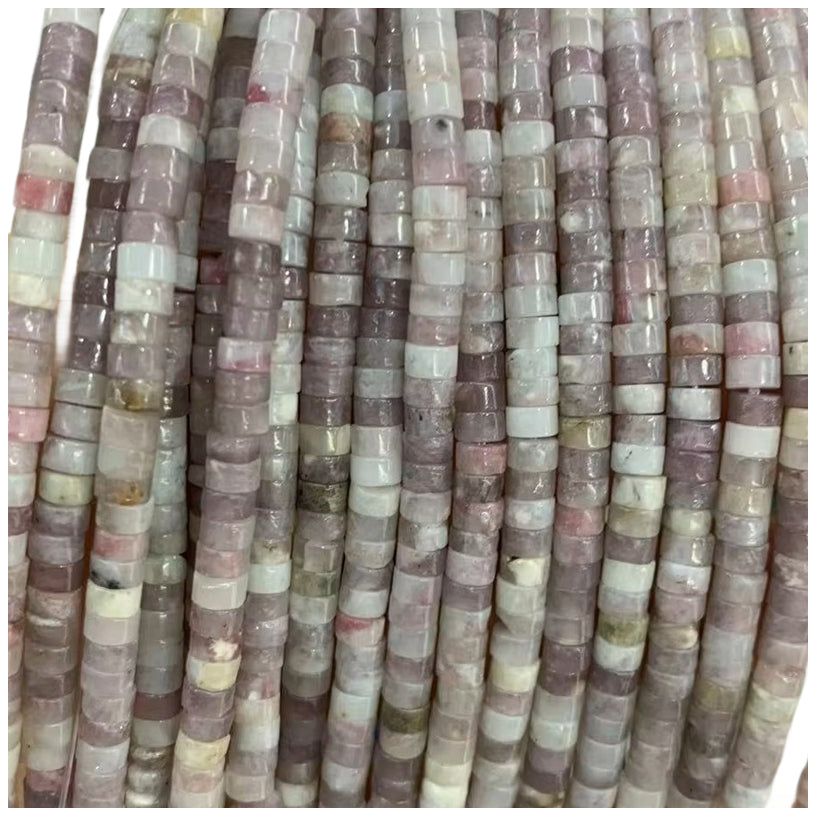 Natural Spacer Beads 4mm x 2mm Flat Round Gemstone Beads for Jewelry Making, Pack of 150