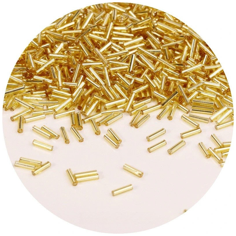 Glass Bugle Beads 2x6mm Mini Tube Seed Beads for Jewelry Making Crafts, Pack of 1200