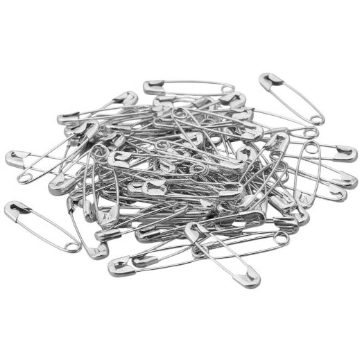 Heavy Duty Silver Safety Pins Bulk Pack for Sewing Diapers Bandages and Race Bibs