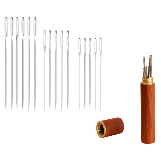 18pcs Large Eye Sewing Needles in Bottle for Hand Sewing, Yarn, Embroidery, Leather, Tapestry