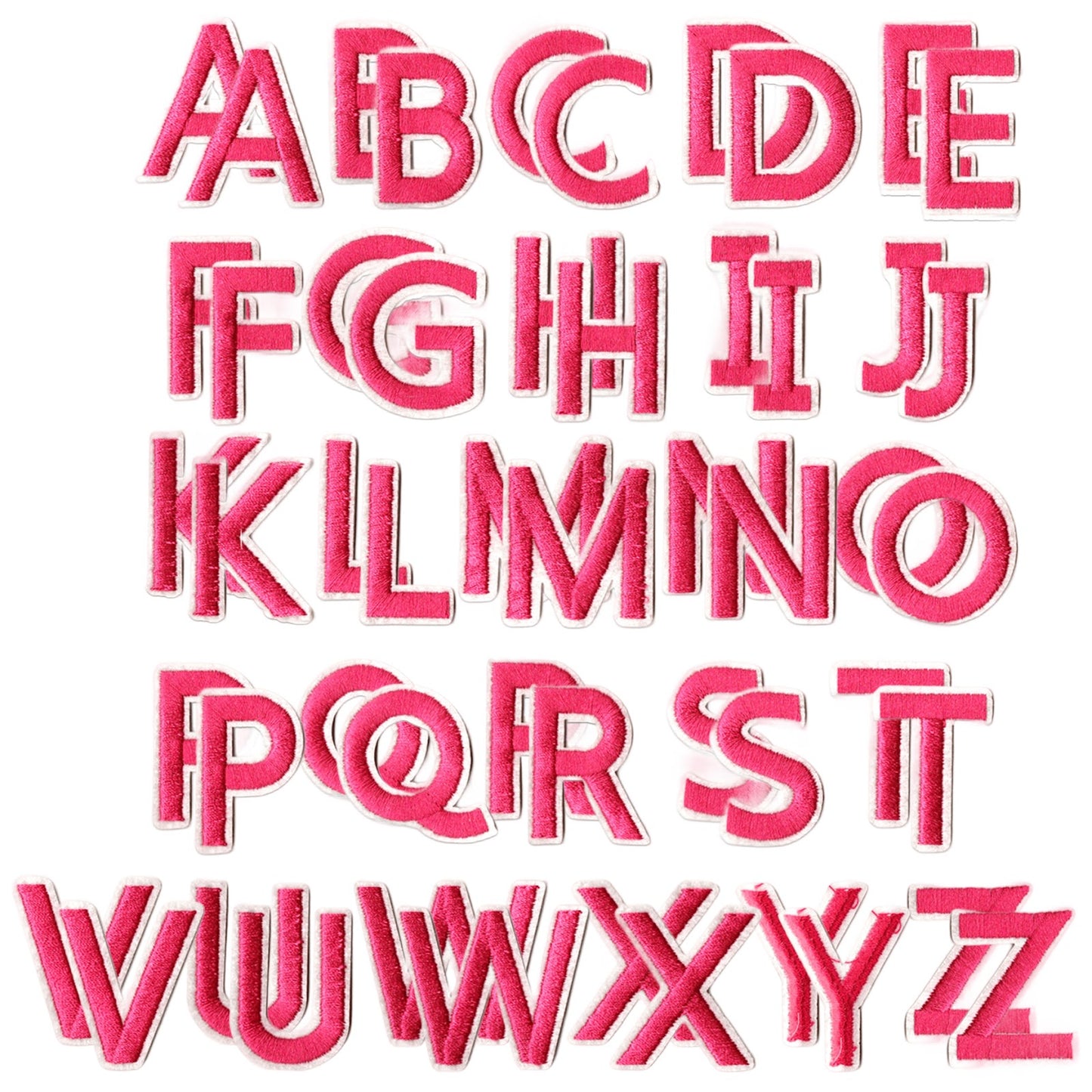 Iron On Alphabet Letter Patches A to Z Embroidered Applique for Clothes Hats Jeans