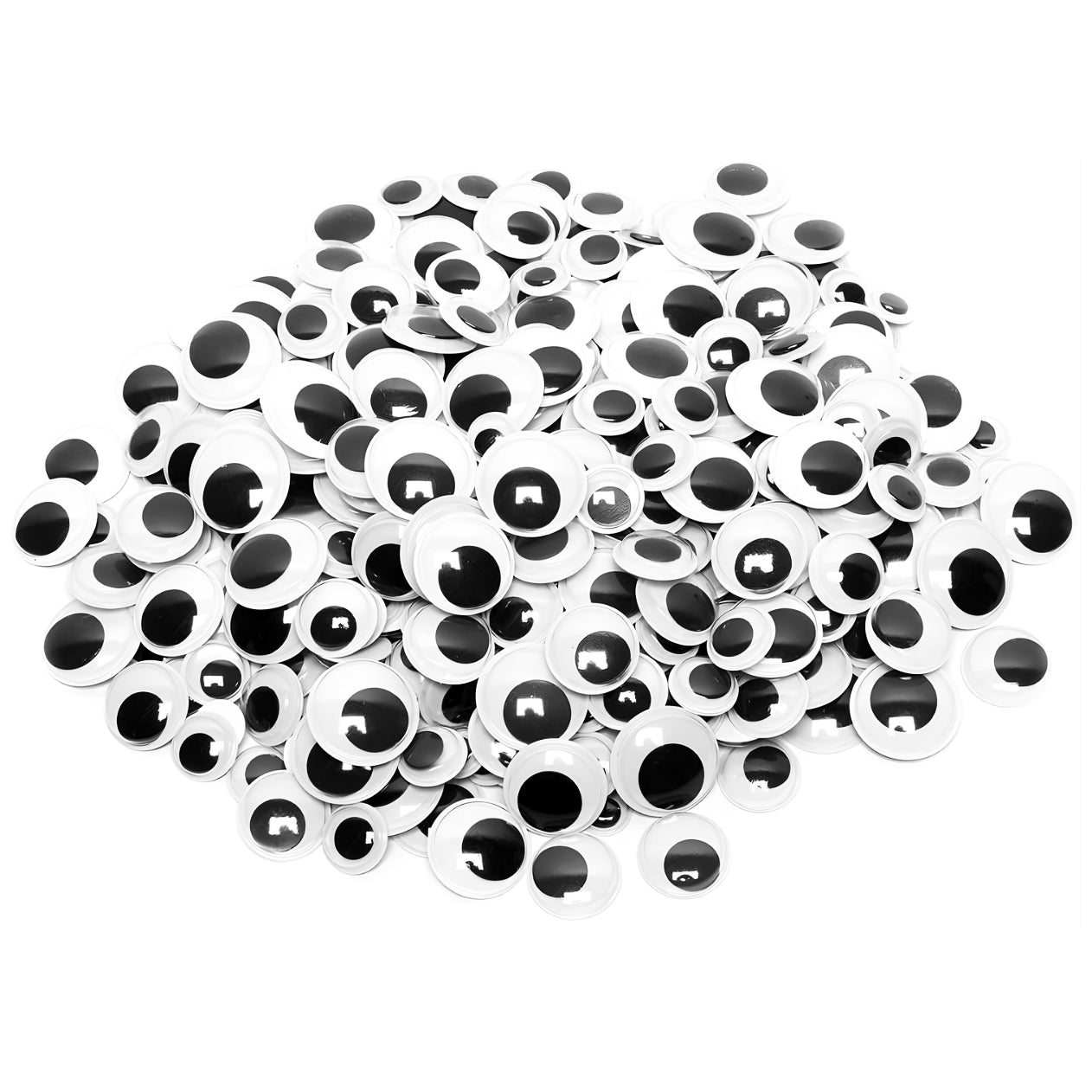 Black Wiggle Googly Eyes Self Adhesive for Crafts Puppets Slime Decorations Kids Art Projects
