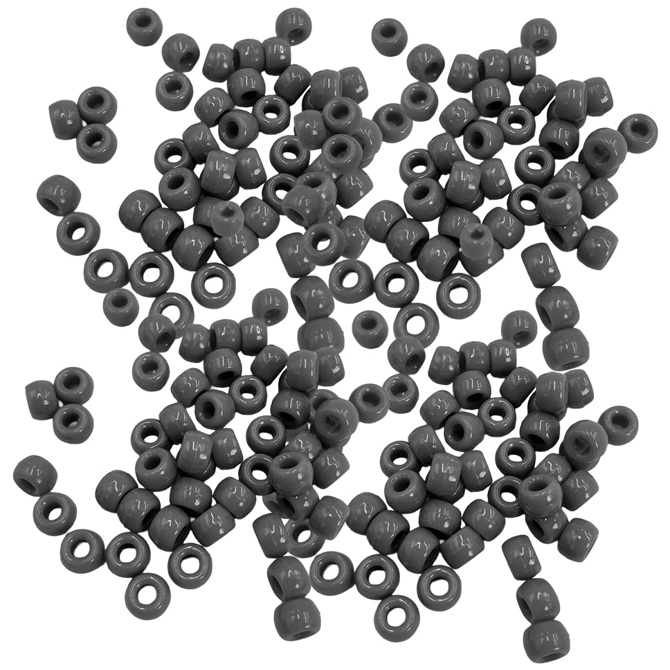 Acrylic Pony Beads 9mm Large Hole Plastic Beads for Bracelets Hair Braids Crafts DIY Projects, Pack of 1000