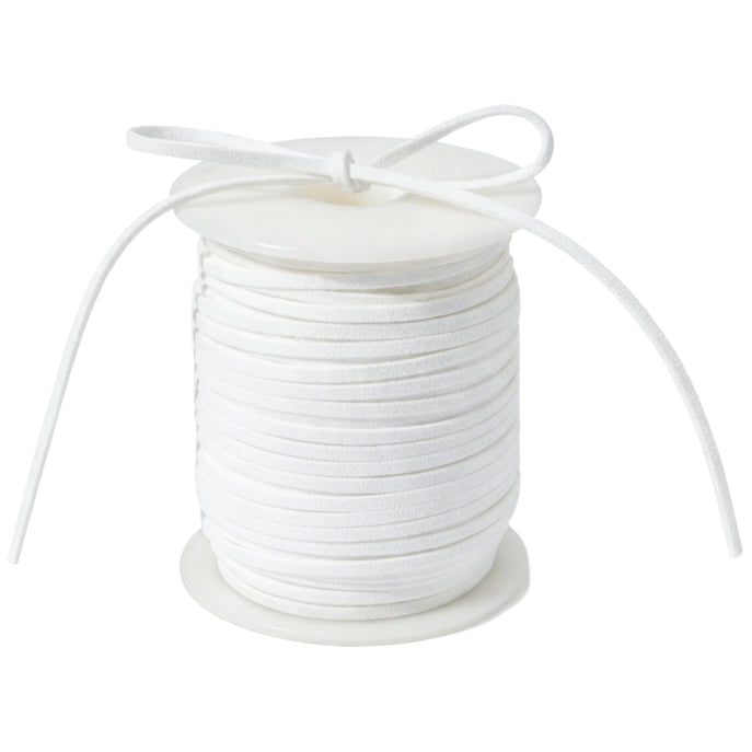 Flat Suede Leather Cord 50 Yards Faux Leather String for Jewelry Making, Bracelets, Necklaces and Craft Projects