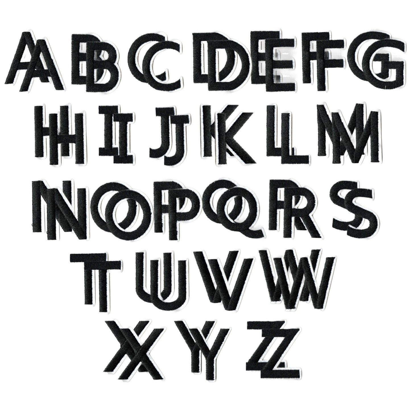 Iron On Alphabet Letter Patches A to Z Embroidered Applique for Clothes Hats Jeans