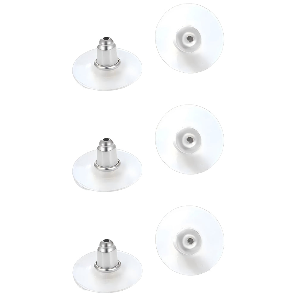 Earring Backs for Stud Earrings Stoppers Hypoallergenic Secure Fit, Pair of 3