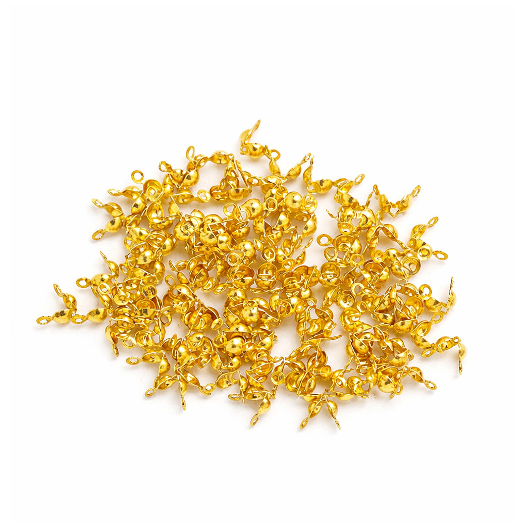 Magnetic Necklace Extender Clasps for Women and Crimp Bead Covers Jewelry Making DIY, Pack of 100