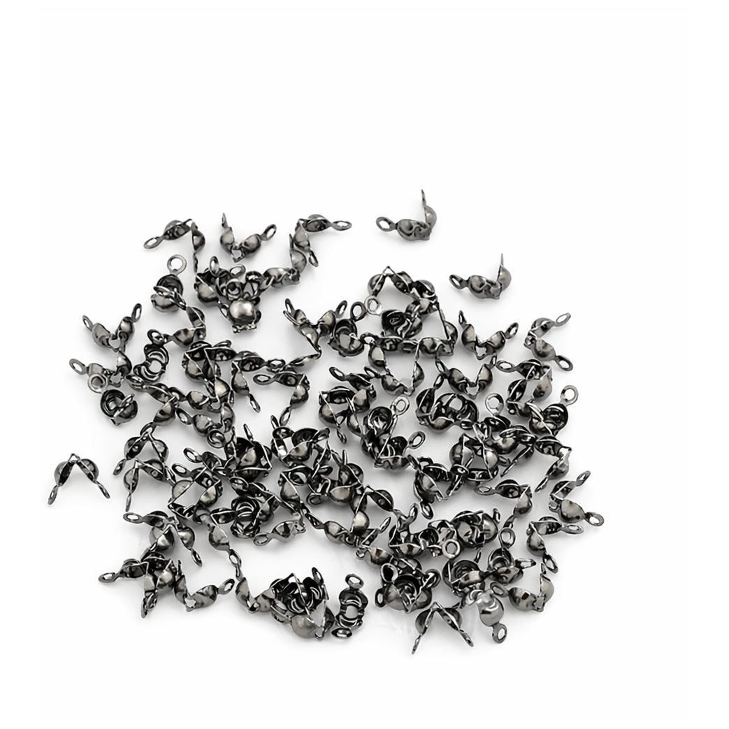 Magnetic Necklace Extender Clasps for Women and Crimp Bead Covers Jewelry Making DIY, Pack of 100
