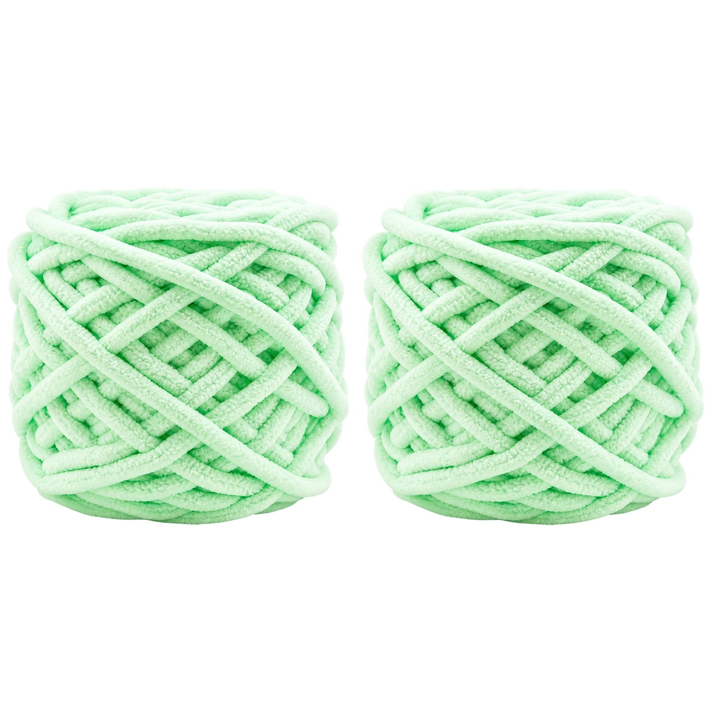 Soft Chenille Yarn for Crocheting Knitting Plush Crafts Blankets Scarves Hats and DIY Projects 100 Grams/3.52oz 54.68 yards, Pack of 2