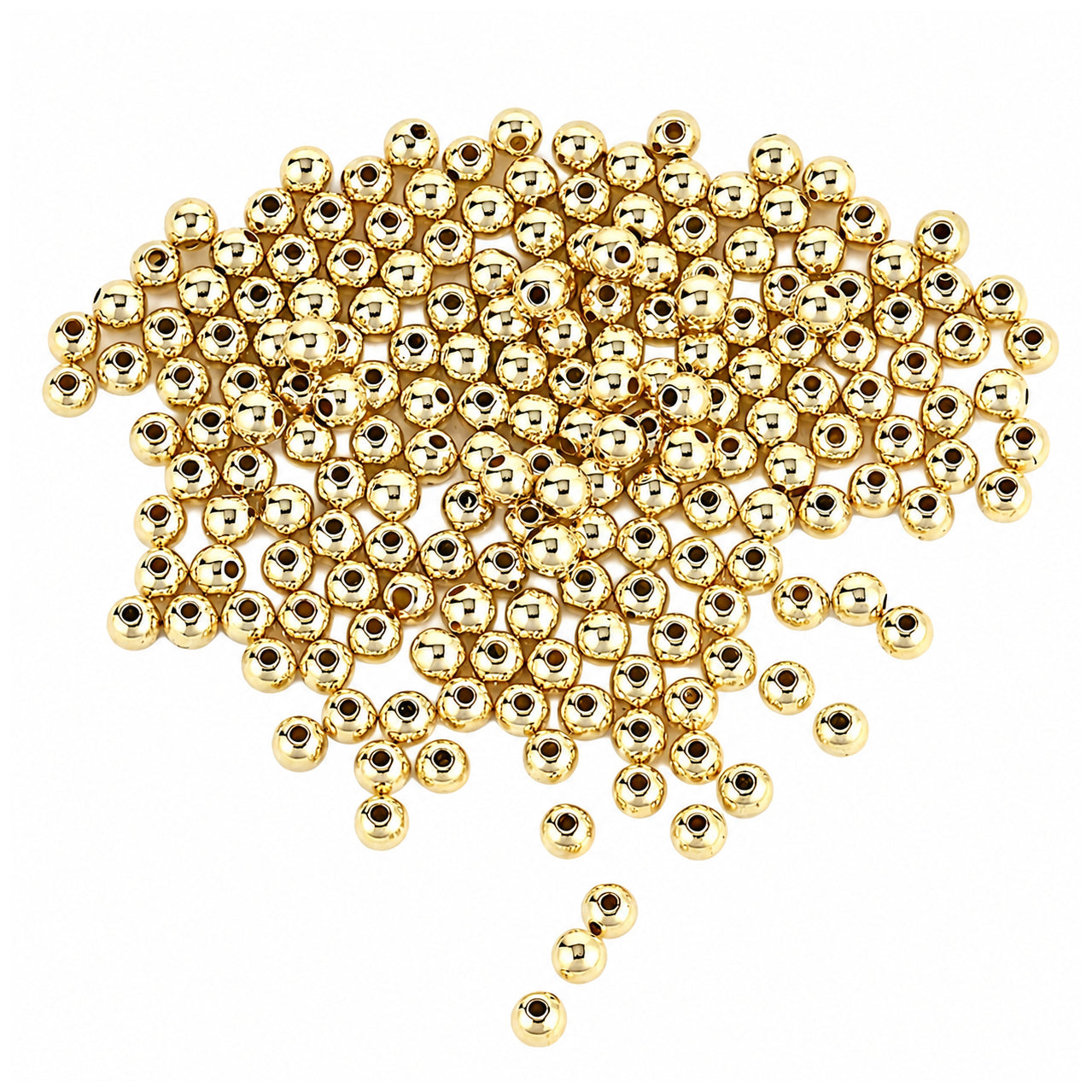 4mm Smooth Round Spacer Beads Coated Plastic Loose Ball Beads for Bracelet Jewelry Making