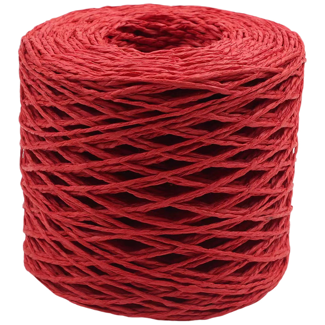 Colorful Double Strand Raffia Paper Rope 200m for DIY Hats, Bags & Crafts, 110 Grams/3.88oz 218.72 yards