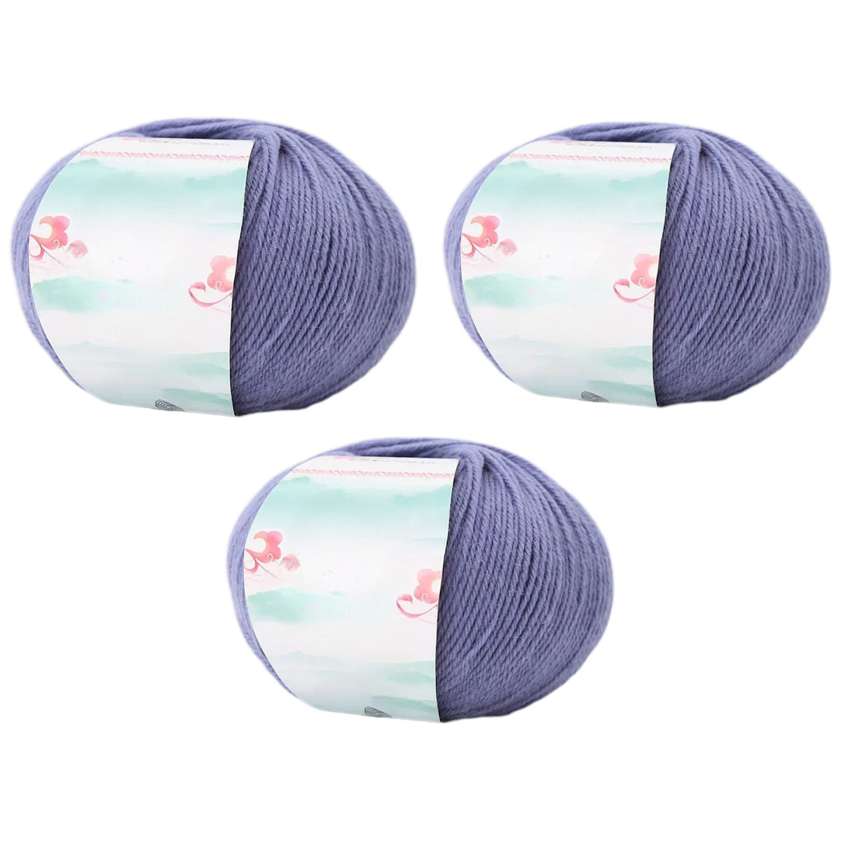Superwash Wool Yarn, 50grams per Roll DK Weight for Knitting, Crocheting, and Soft Craft Projects, 150 Grams/5.29oz 327 yards, Pack of 3