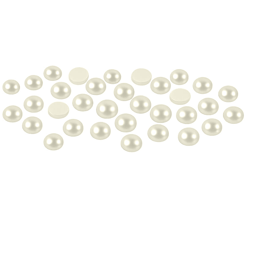Half Round ABS Faux Flatback Pearls for Crafts Jewelry Scrapbooking and Nail Art Decoration