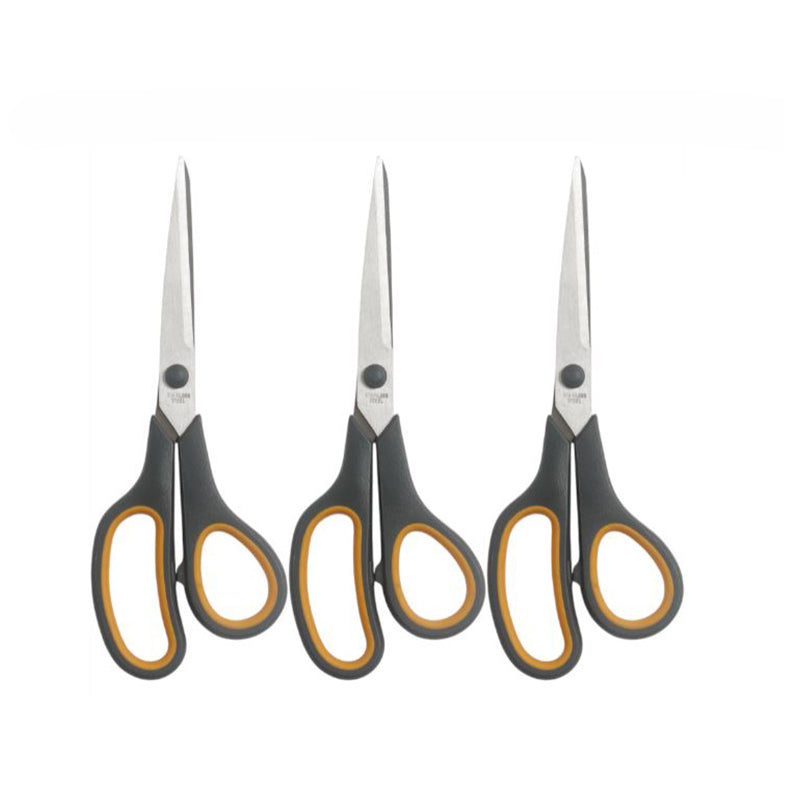Multipurpose Scissors with Ergonomic Handles for Home, Office, Sewing and Craft Cutting, Pack of 3