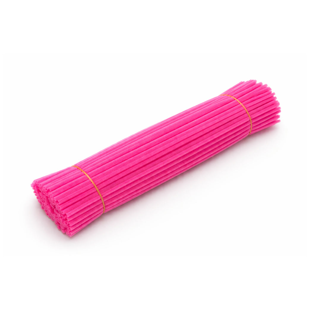 11.8 Inch Chenille Stem Pipe Cleaners 6 to 7mm for DIY Crafts and Kids Projects, Pack of 100