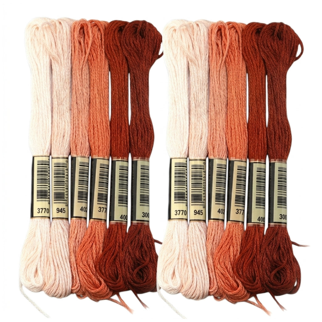 Embroidery Floss Set for Cross Stitch, Friendship Bracelets, Crafts, and DIY Projects, Pack of 12