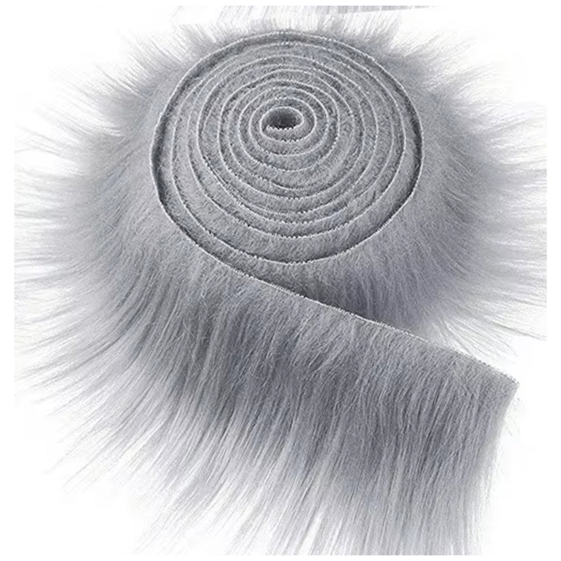 60" by 2" Faux Washed Fur Trim Fabric Strip for DIY, Wedding, Gnome Beards & Holiday Decor