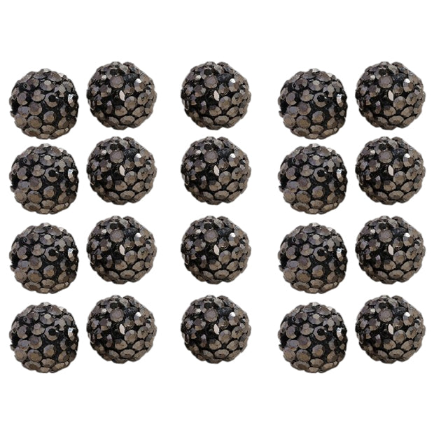 10mm White Rhinestone Beads for Jewelry Making Round Disco Crystal Beads for DIY Bracelets, Earrings and Necklaces