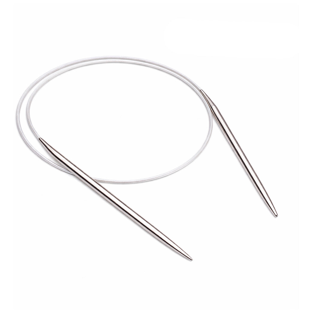 16 Inch Metal Circular Knitting Needles Set for Hats Sleeves Scarves Baby Sweaters and Small Knitting Projects