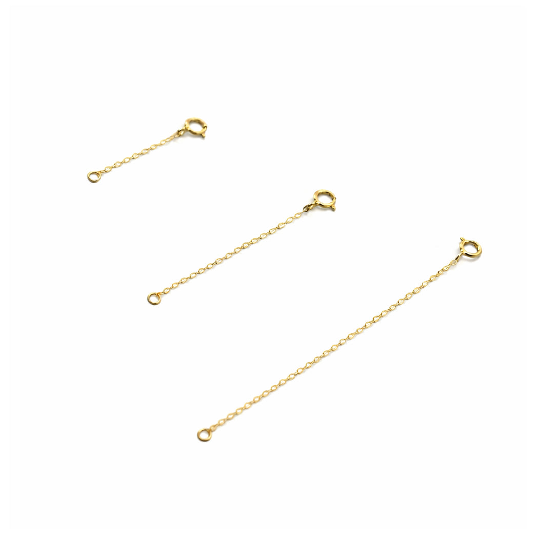 925 Sterling Silver Necklace Extenders for Women Bracelets Anklets Jewelry Making, Pack of 3