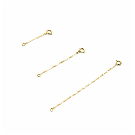925 Sterling Silver Necklace Extenders for Women Bracelets Anklets Jewelry Making, Pack of 3