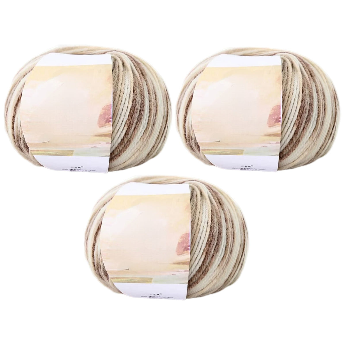 Superwash Wool Yarn, 50grams per Roll DK Weight for Knitting, Crocheting, and Soft Craft Projects, 150 Grams/5.29oz 327 yards, Pack of 3