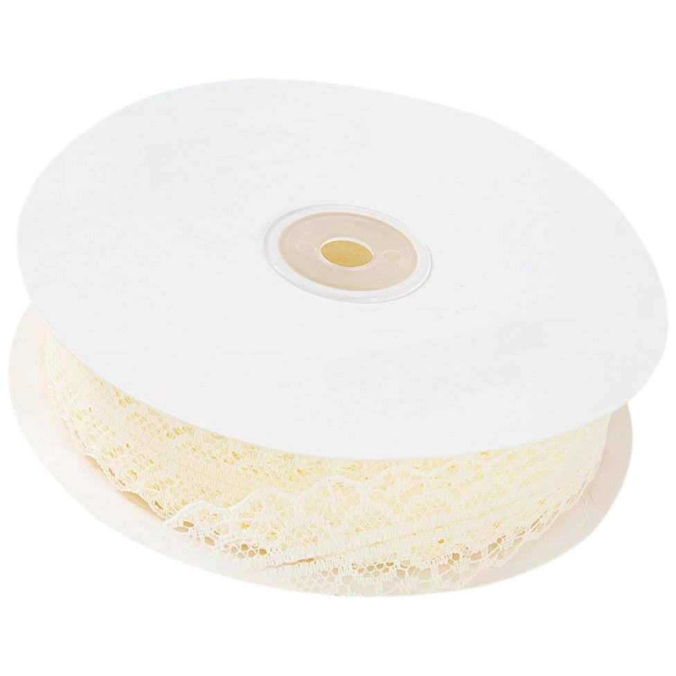 1.2 Inches by 50 Yards Vintage Lace Trim Ribbon Roll for Crafts, Sewing, Gift Wrapping and Decorations