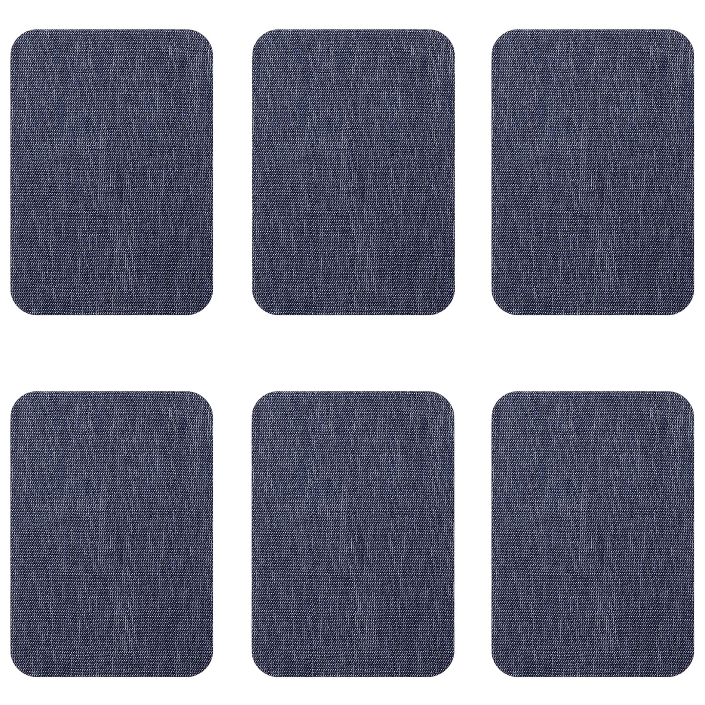 Cotton Iron-On Fabric Repair Patches for Clothing Inside and Outside Strong Adhesive, Pack of 6