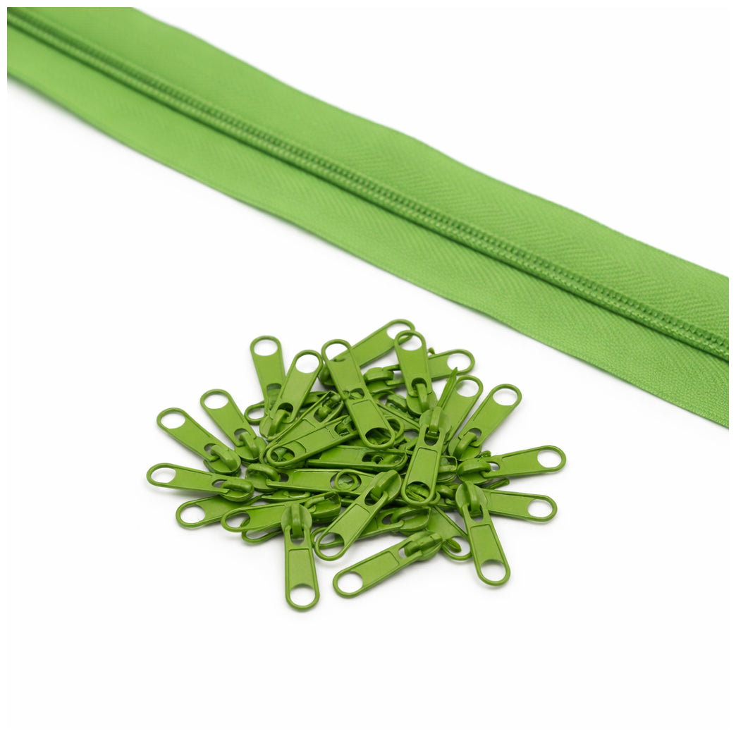10 Yard Nylon Coil Zipper Roll with 25 Sliders Bulk Sewing Zippers for Bags Clothing Cushions and DIY Crafts