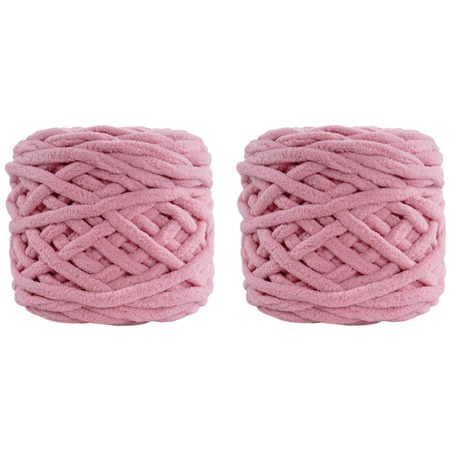 Soft Chenille Yarn for Crocheting Knitting Plush Crafts Blankets Scarves Hats and DIY Projects 100 Grams/3.52oz 54.68 yards, Pack of 2