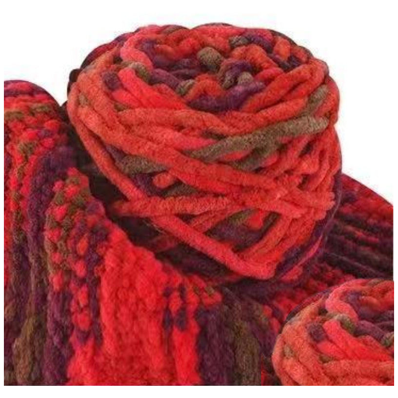 5mm Super Bulky Icicle Chenille Blanket Yarn 100g/3.53oz, 72 Yards for Knitting & Crocheting Crafts