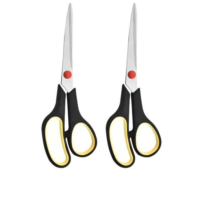 8 Inch Titanium Non Stick Scissors Professional Stainless Steel Comfort Grip Office Craft DIY Use, Pack of 2