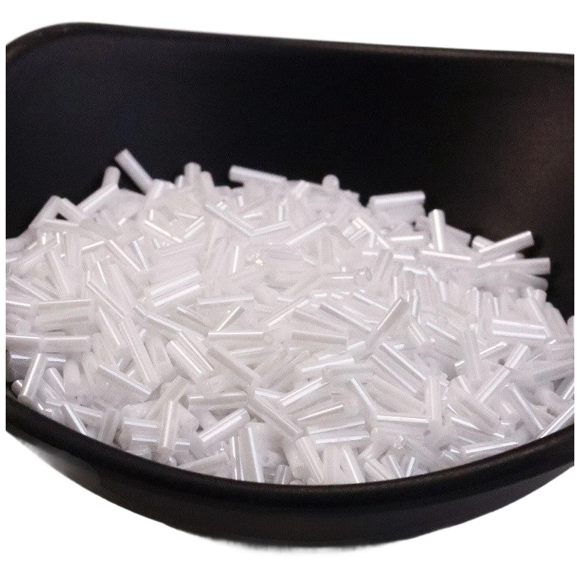 Glass Bugle Beads 2x6mm Mini Tube Seed Beads for Jewelry Making Crafts, Pack of 1200