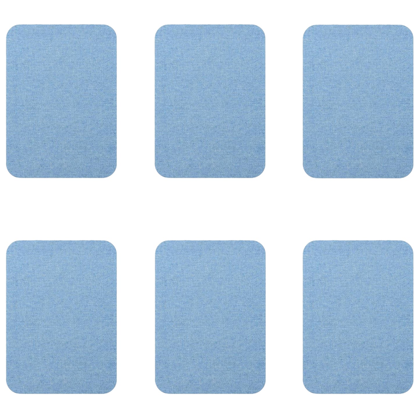 Cotton Iron-On Fabric Repair Patches for Clothing Inside and Outside Strong Adhesive, Pack of 6