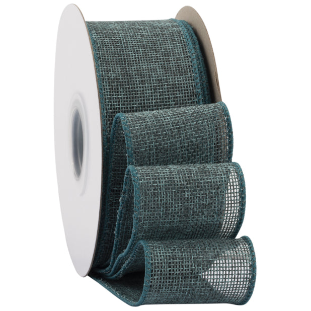 2.5 Inch x 10 Yards Natural Burlap Wired Ribbon Faux Linen for Bows, Wreaths, and Decorations