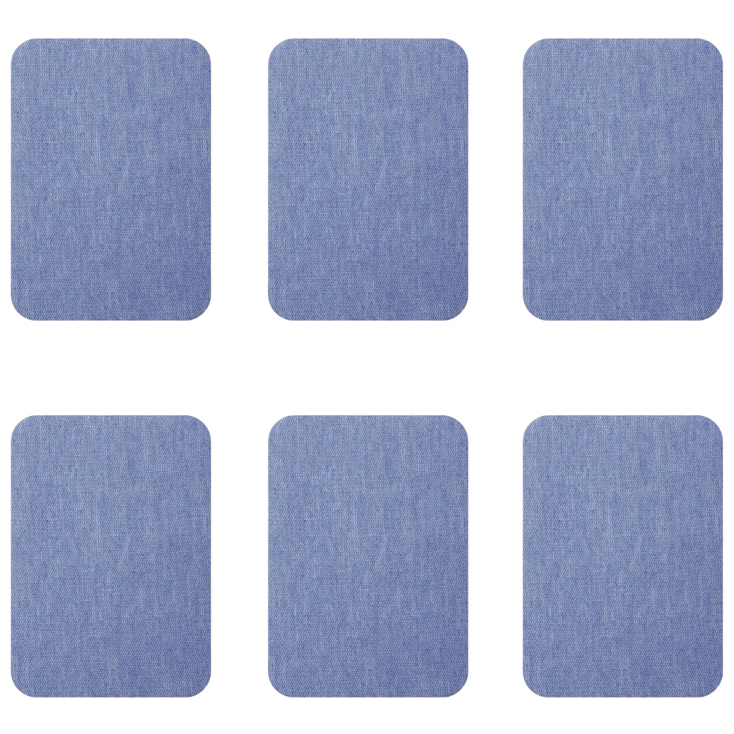 Cotton Iron-On Fabric Repair Patches for Clothing Inside and Outside Strong Adhesive, Pack of 6