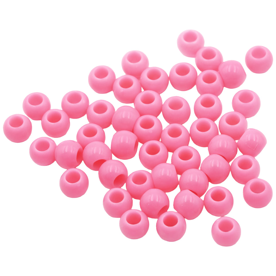 Large Hole Pony Beads Acrylic Hair Beads for Braids, Jewelry Making and DIY Craft Projects, Pack of 200