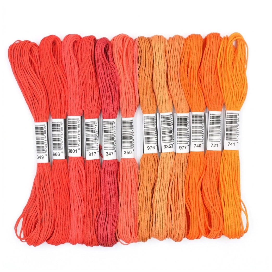 Embroidery Floss Set for Cross Stitch, Friendship Bracelets, Crafts, and DIY Projects, Pack of 12