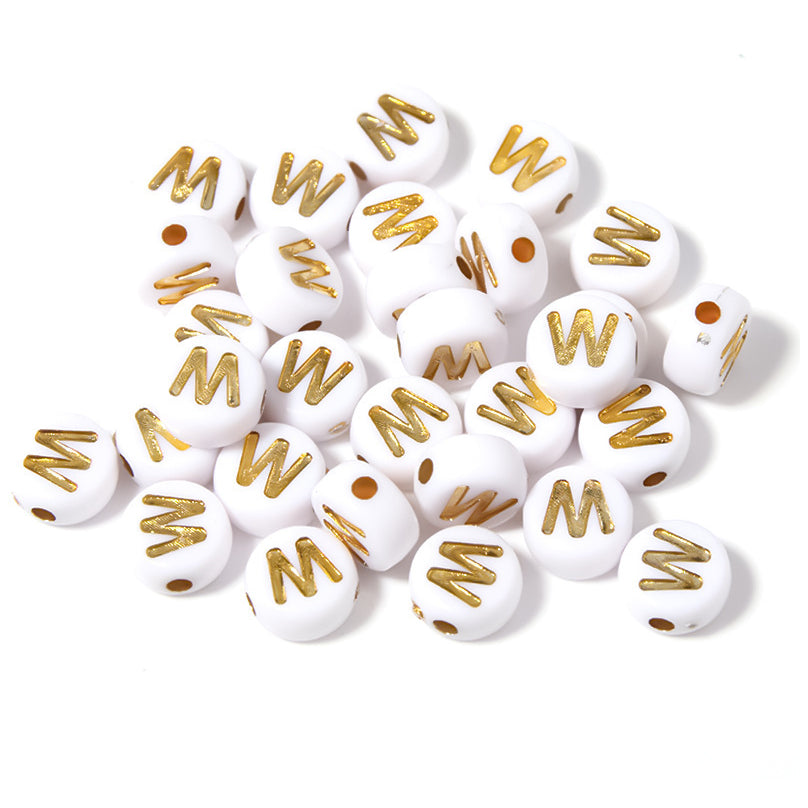 Alphabet Letter Beads 4x7mm Acrylic Round Beads for Bracelets Necklaces Keychains DIY Jewelry, Pack of 300