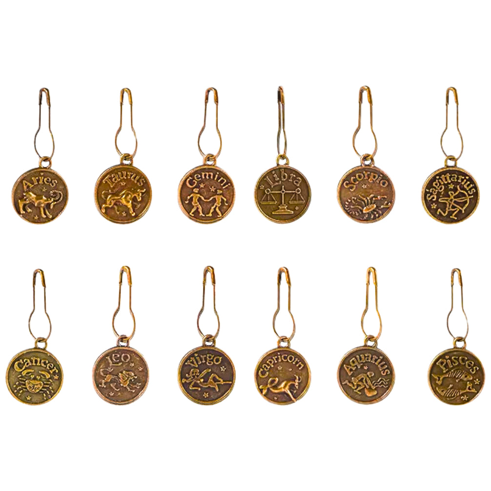 Colorful Enamel Stitch Marker Charms with Clasps for Knitting, Crochet, and Crafting
