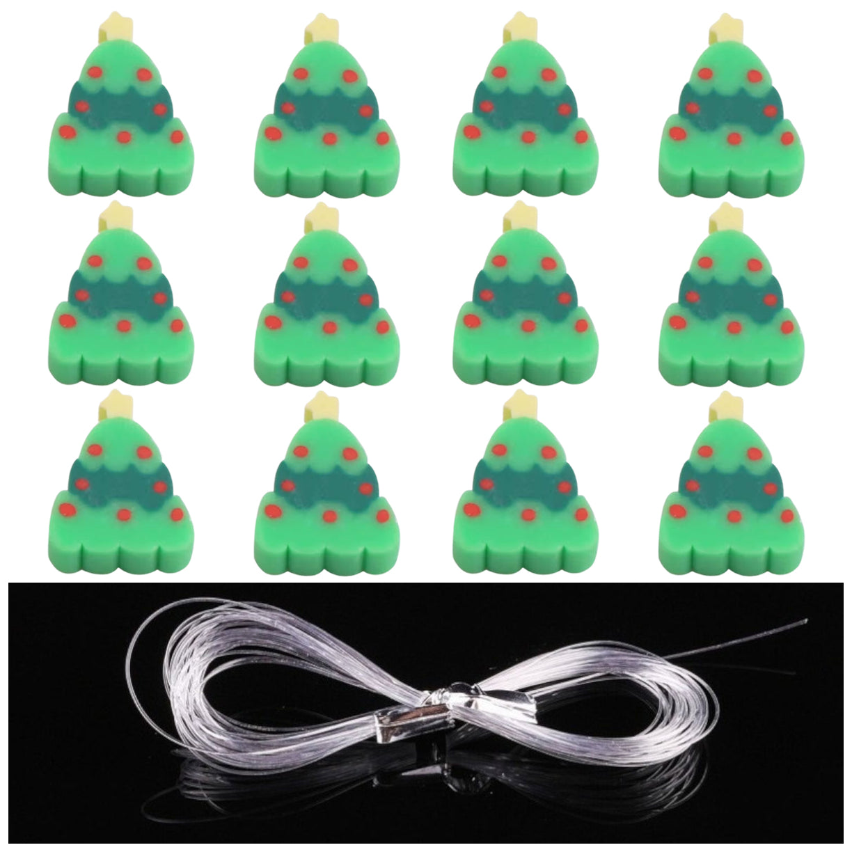 Sports Ball Polymer Clay Beads 8-11mm with Elastic String for Jewelry and DIY Crafts, Pack of 100