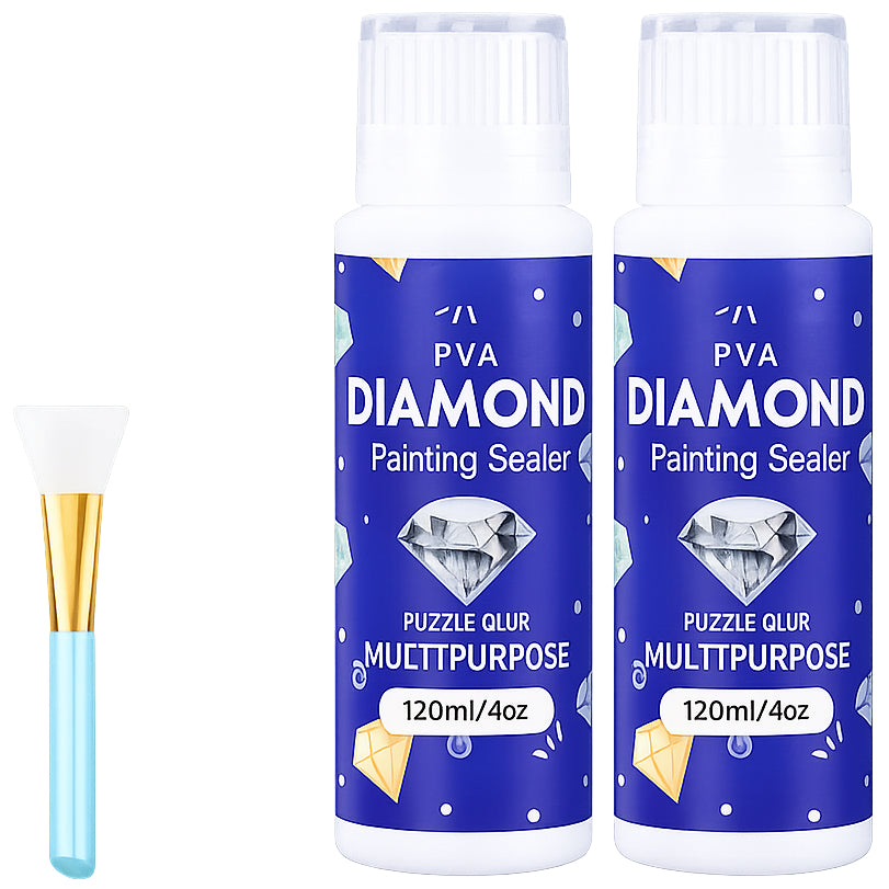 Diamond Painting Sealer Glue with Applicator 120 ML for Diamond Art and Adult Puzzle Protection
