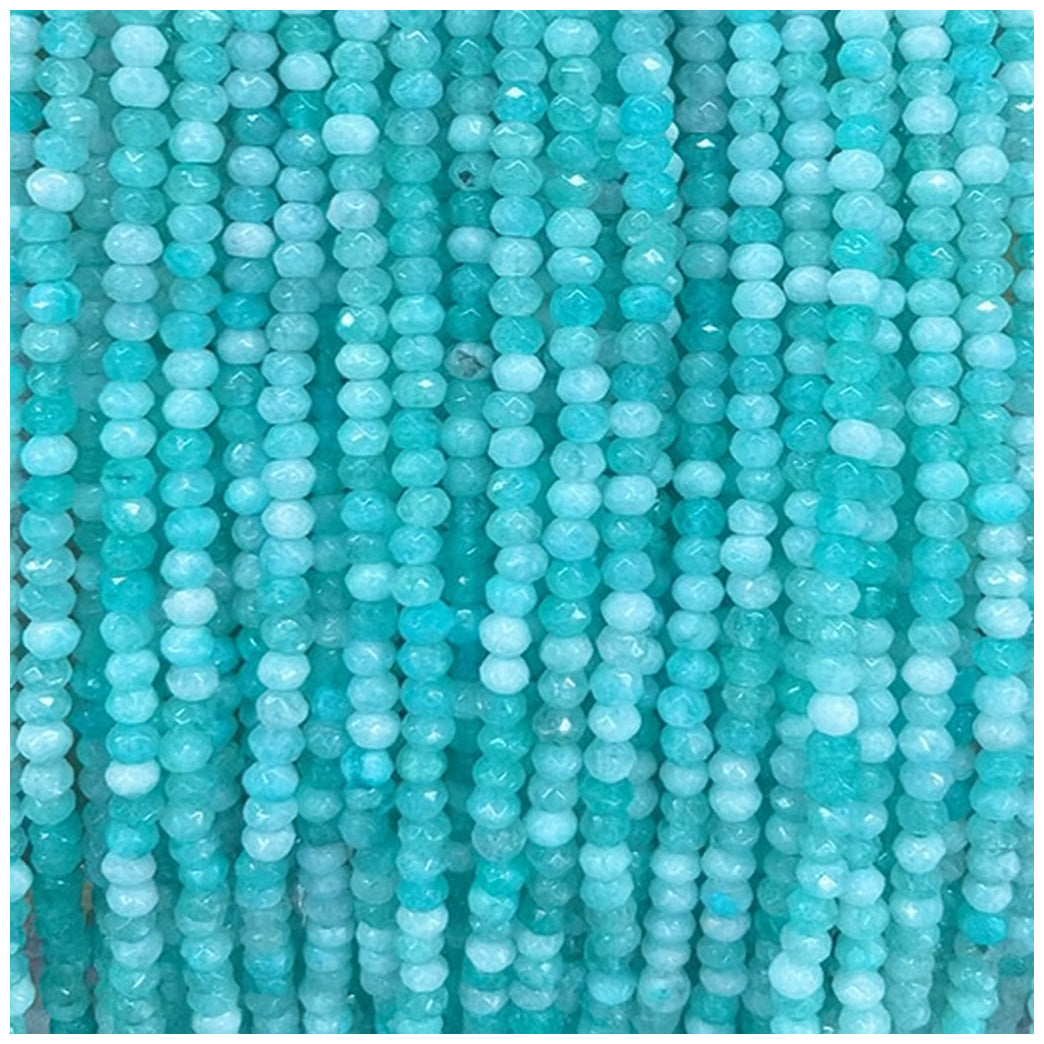 Multicolor Natural Rondelle Stone Beads 38cm Strand for Jewelry Making and DIY Crafts