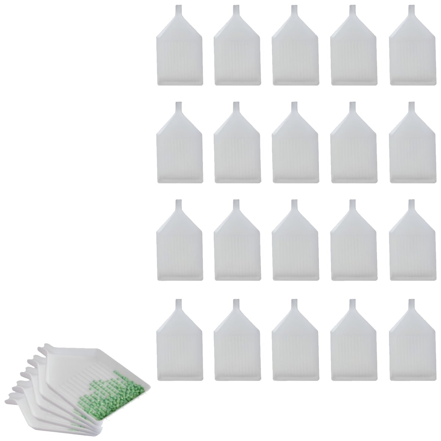 Plastic Diamond Painting Bead Sorting Trays for DIY Crafts Accessories 9.5 x 5.5 cm