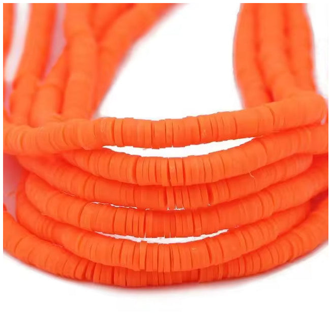 6mm Clay Heishi Beads Round Polymer Beads for Bracelet Jewelry Making and DIY Crafts, Pack of 4000