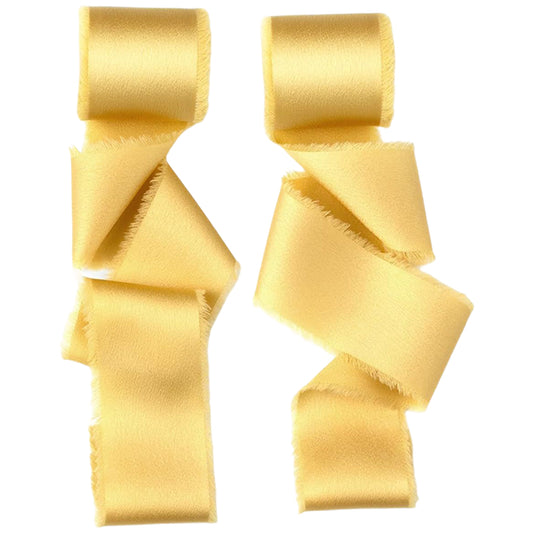 1.5 Inch Silk Satin Ribbon 10 Yards for Gift Wrapping and Wedding Decorations, Pack of 2