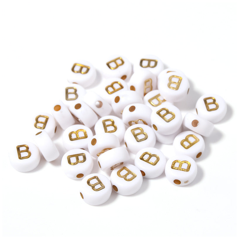 Alphabet Letter Beads 4x7mm Acrylic Round Beads for Bracelets Necklaces Keychains DIY Jewelry, Pack of 300